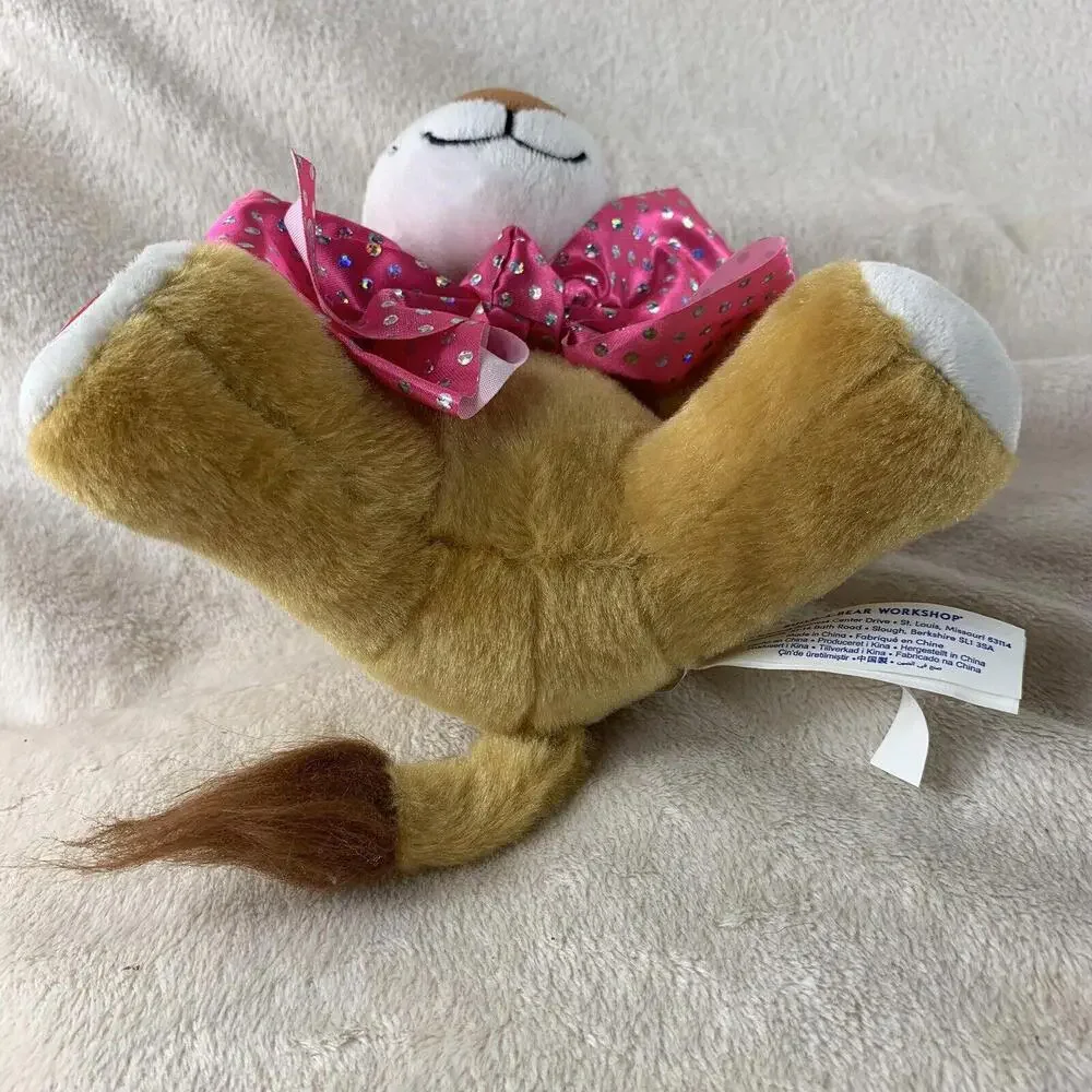 BUILD A BEAR Buddies Lion Plush 2016 Stuffed Animal JoJo Siwa Pink Bow Hair Tie - Picture 3 of 12